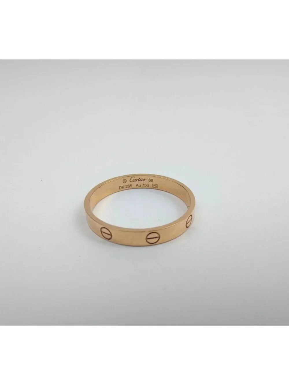Pre-Owned Cartier 18K Love Wedding Band Ring Rose Gold Size69